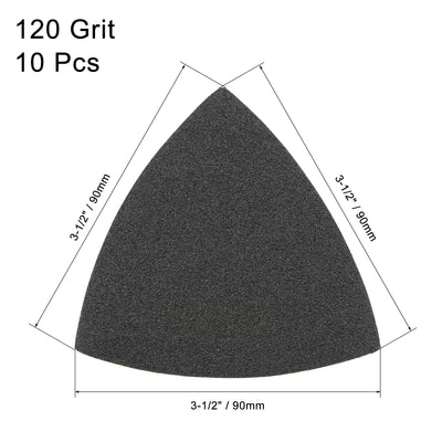 Harfington Uxcell Triangle Sandpaper Hook and Loop 3-1/2" Oscillating Tool Wet/Dry 7000 Grit 10pcs