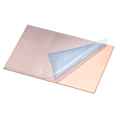 Harfington Uxcell Copper Sheet, Metal Copper Plates 5.9" Length x 3.9" Width x 0.04" Thick 2pcs