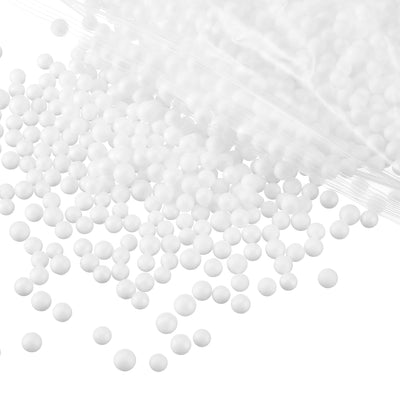 Harfington Uxcell 2 Packs 0.1" White Mini Polystyrene Foam Ball Beads for DIY Crafts, Fillings
