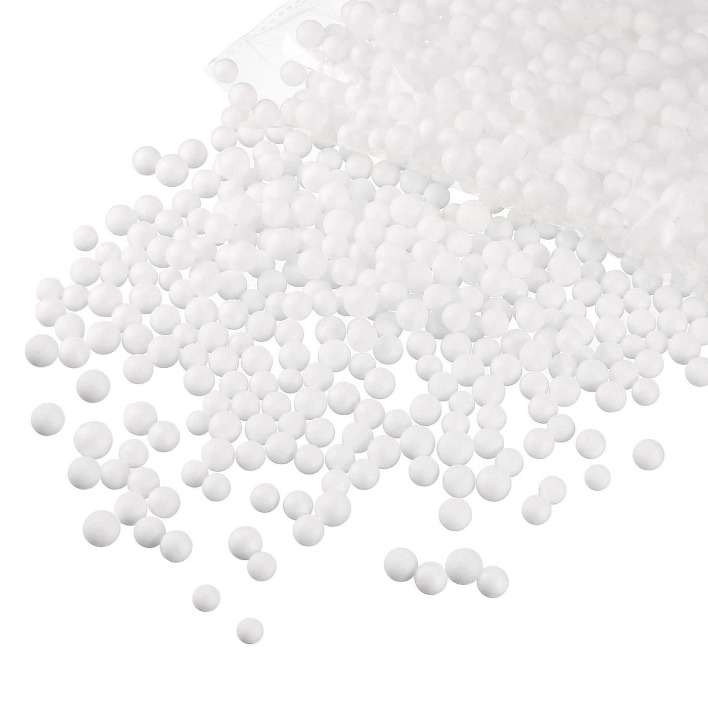 uxcell Uxcell 2 Packs 0.1" White Mini Polystyrene Foam Ball Beads for DIY Crafts, Fillings