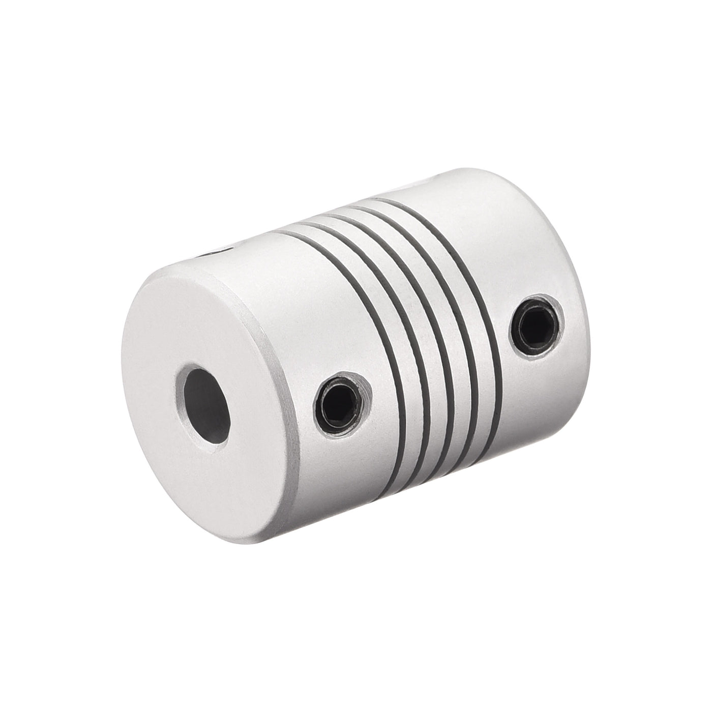 uxcell Uxcell 3mm to 6mm Aluminum Alloy Shaft Coupling Flexible Coupler L25xD19 Silver