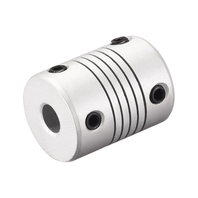 Harfington Uxcell 6mm to 9mm Aluminum Alloy Shaft Coupling Flexible Coupler L25xD19 Silver