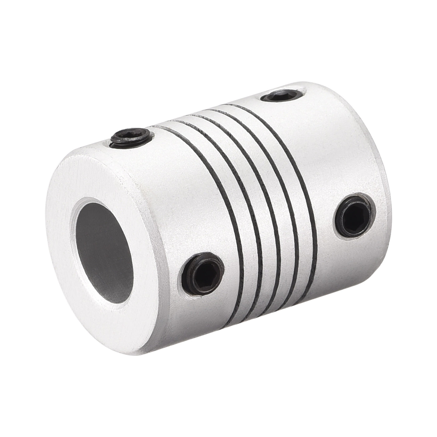 uxcell Uxcell 9mm to 10mm Aluminum Alloy Shaft Coupling Flexible Coupler L25xD19 Silver