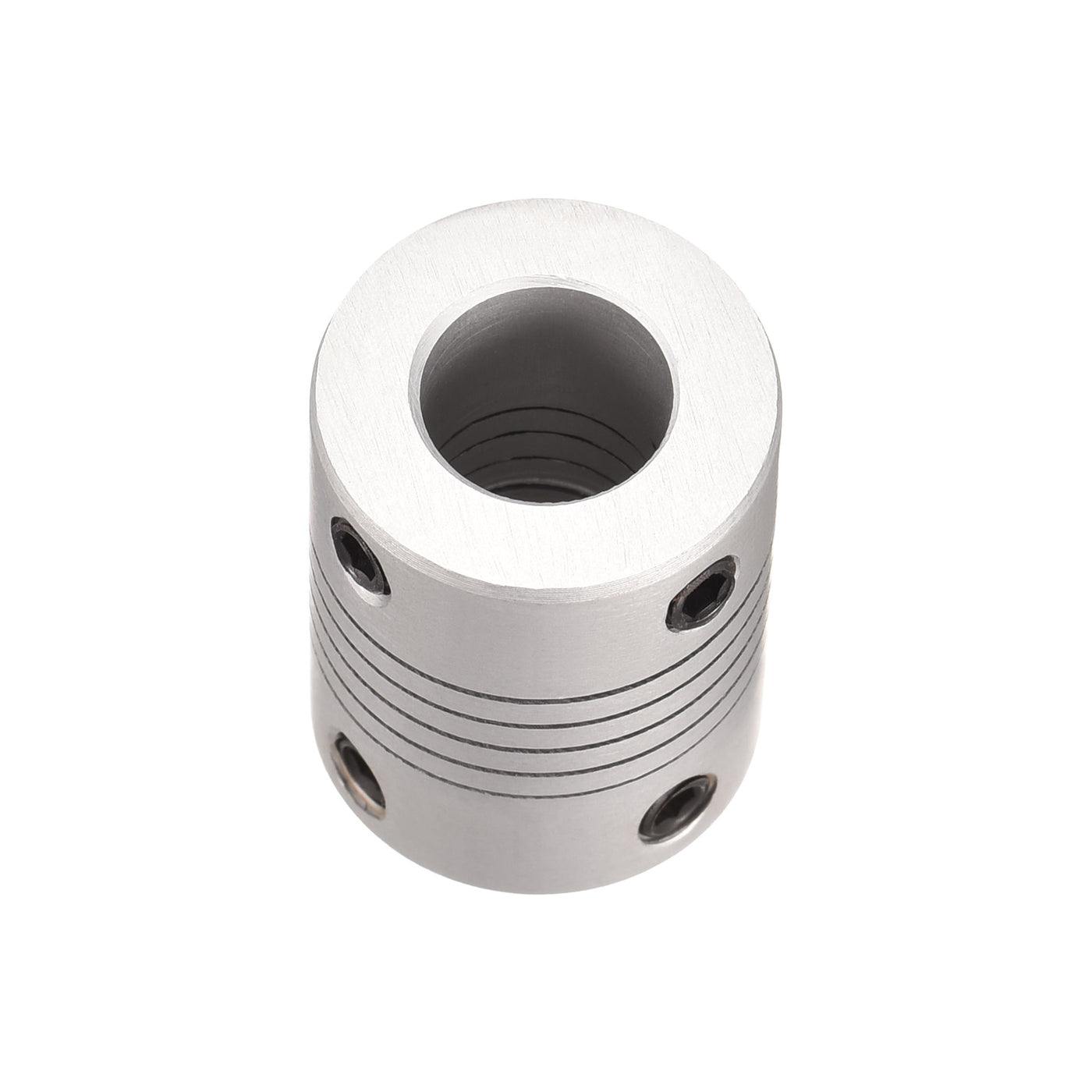 uxcell Uxcell 5mm to 10mm Aluminum Alloy Shaft Coupling Flexible Coupler L25xD19 Silver,2pcs