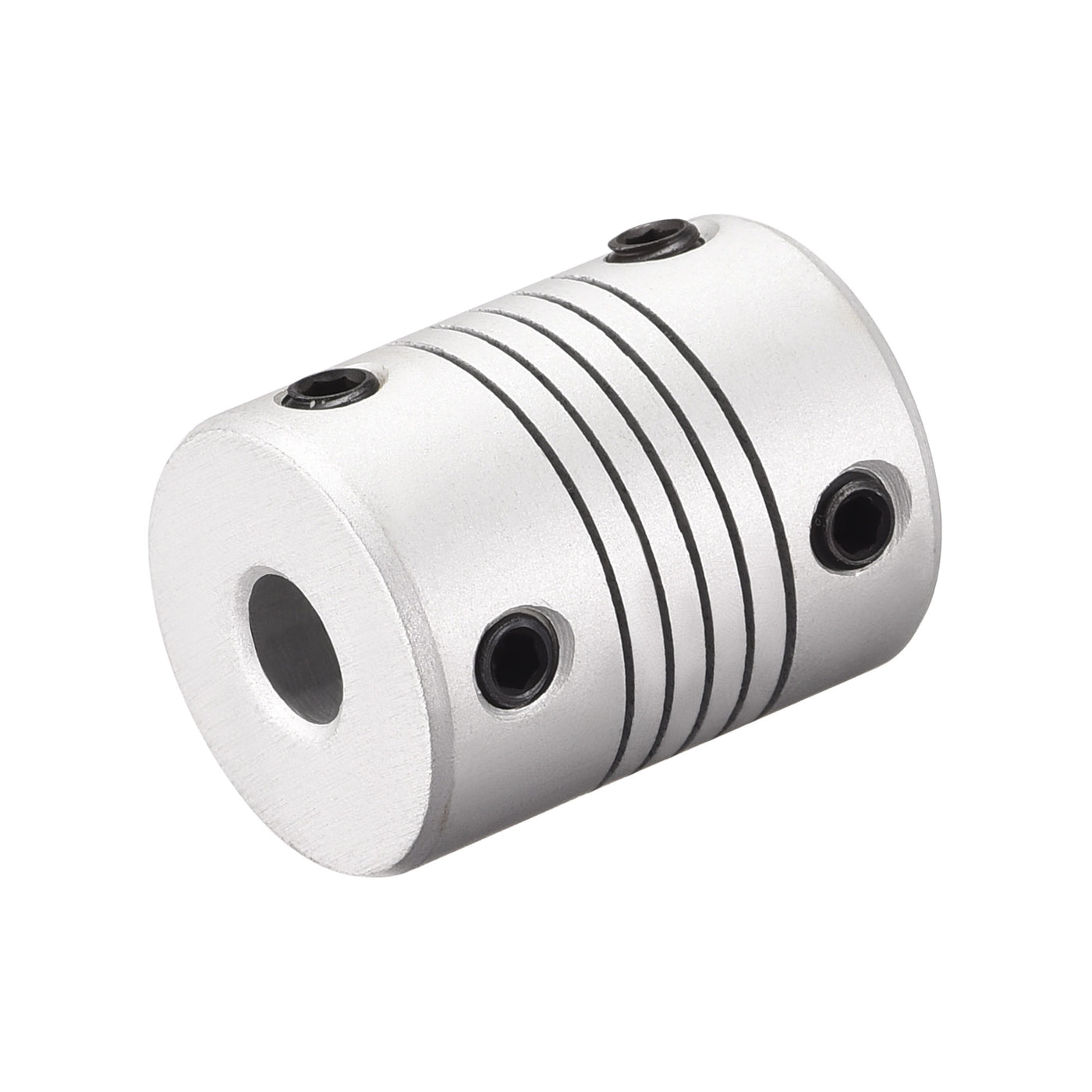 uxcell Uxcell 8mm to 8mm Aluminum Alloy Shaft Coupling Flexible Coupler L25xD19 Silver,2pcs