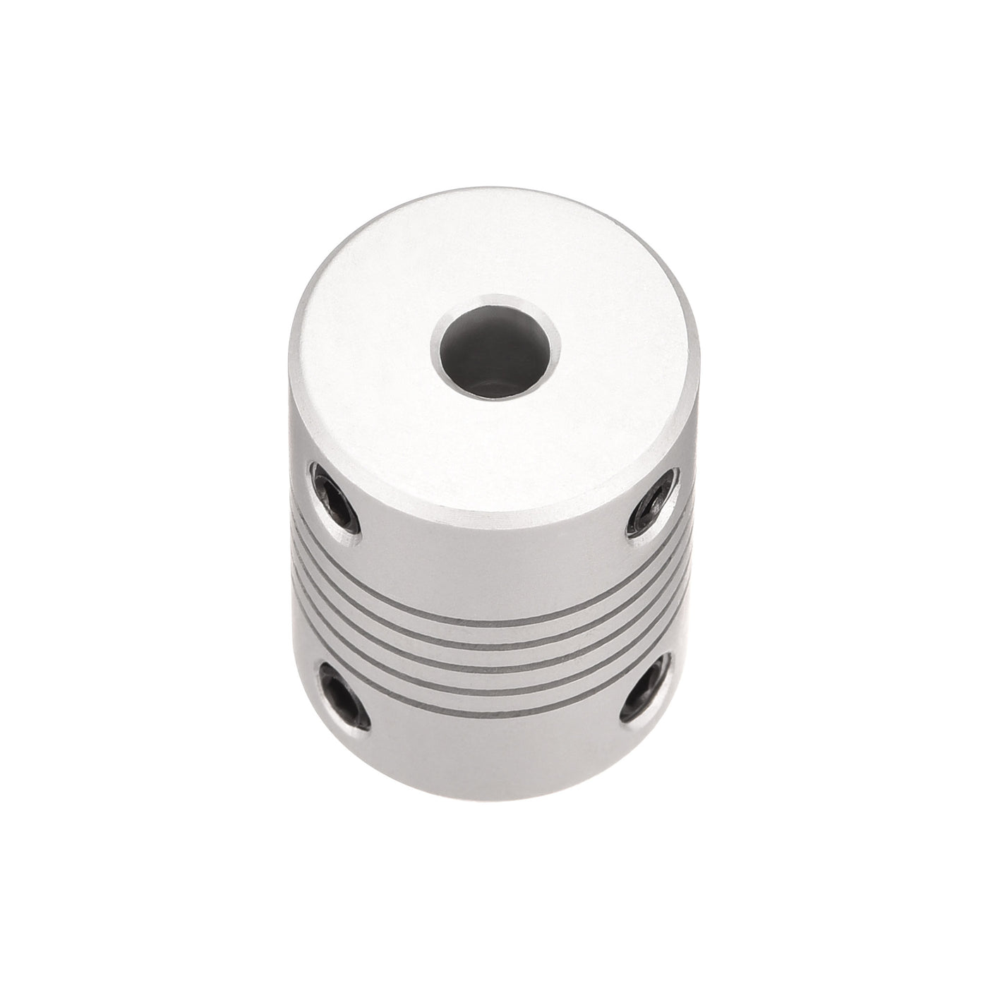 uxcell Uxcell 5mm to 9mm Aluminum Alloy Shaft Coupling Flexible Coupler L25xD19 Silver,5pcs