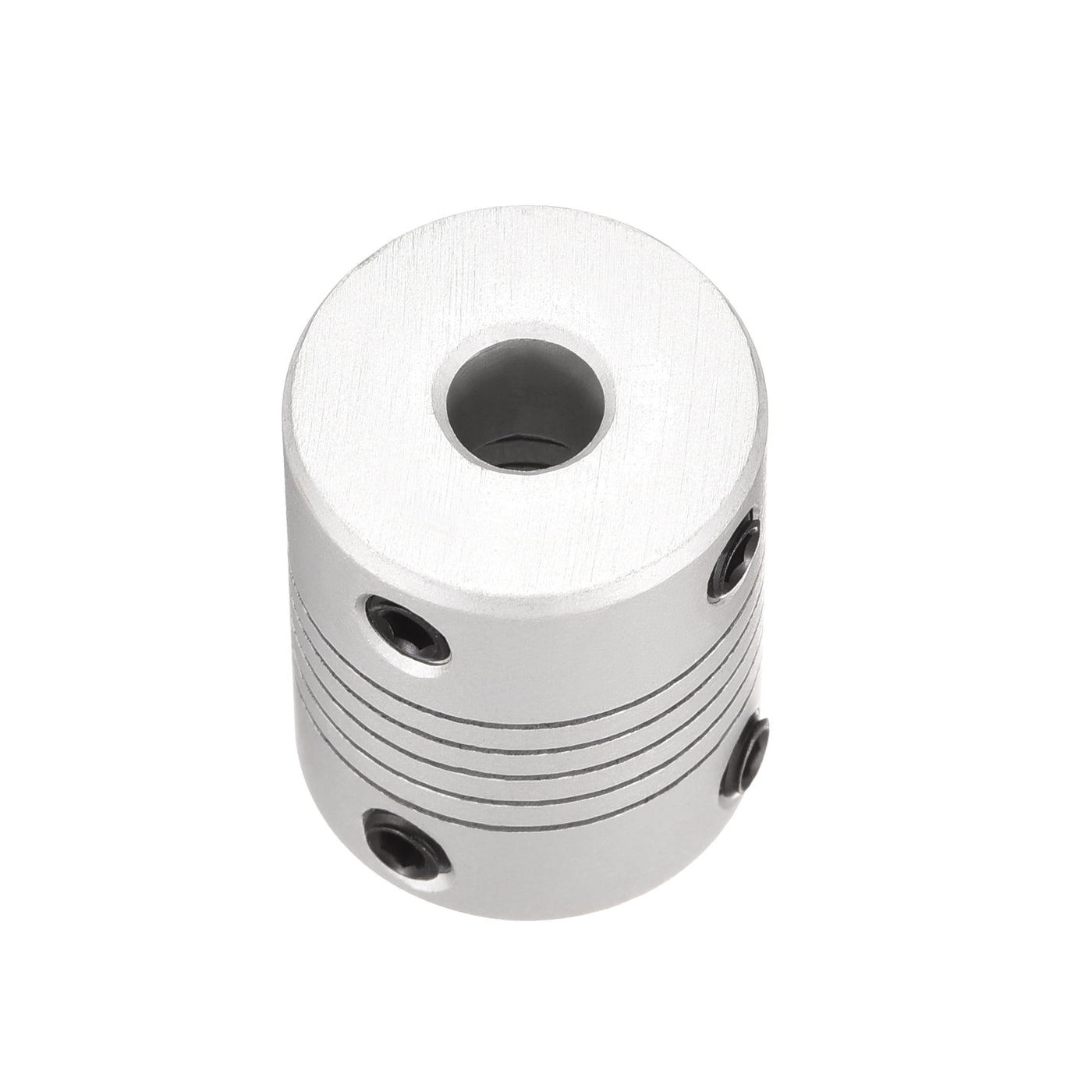 uxcell Uxcell 6mm to 9mm Aluminum Alloy Shaft Coupling Flexible Coupler L25xD19 Silver,5pcs