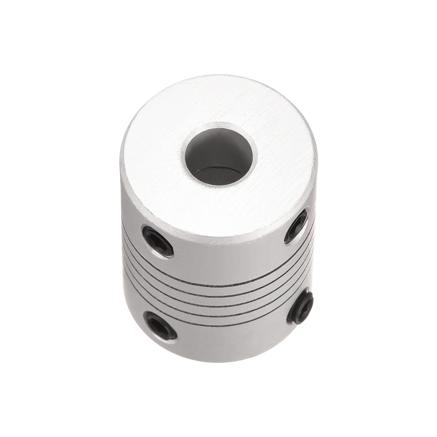 uxcell Uxcell 6.35mm to 8mm Aluminum Alloy Shaft Coupling Flexible Coupler L25xD19 Silver,5pcs