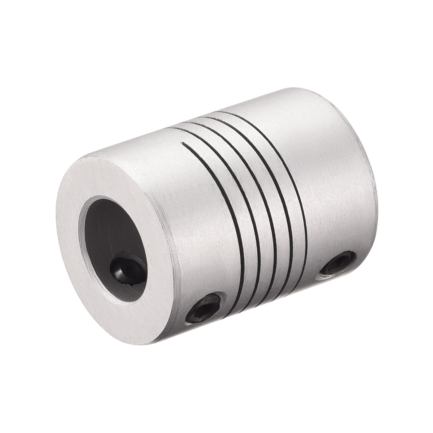 uxcell Uxcell 10mm to 10mm Aluminum Alloy Shaft Coupling Flexible Coupler L25xD19 Silver,5pcs