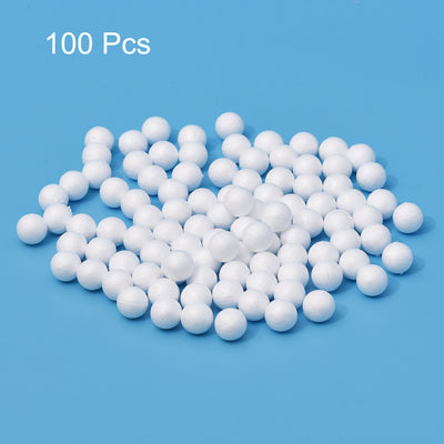 Harfington Uxcell 100Pcs 1" White Polystyrene Foam Solid Balls for Crafts and Party Decorations