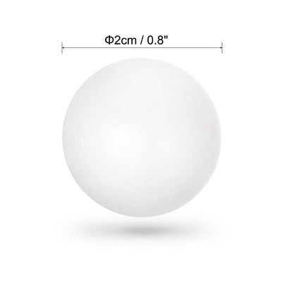 Harfington Uxcell 100Pcs 1" White Polystyrene Foam Solid Balls for Crafts and Party Decorations