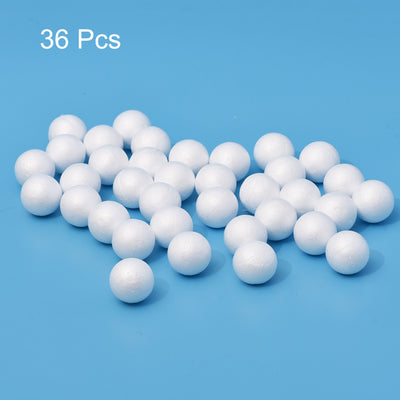 Harfington Uxcell 36Pcs 2" White Polystyrene Foam Solid Balls for Crafts and Party Decorations