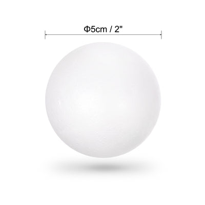 Harfington Uxcell 36Pcs 2" White Polystyrene Foam Solid Balls for Crafts and Party Decorations