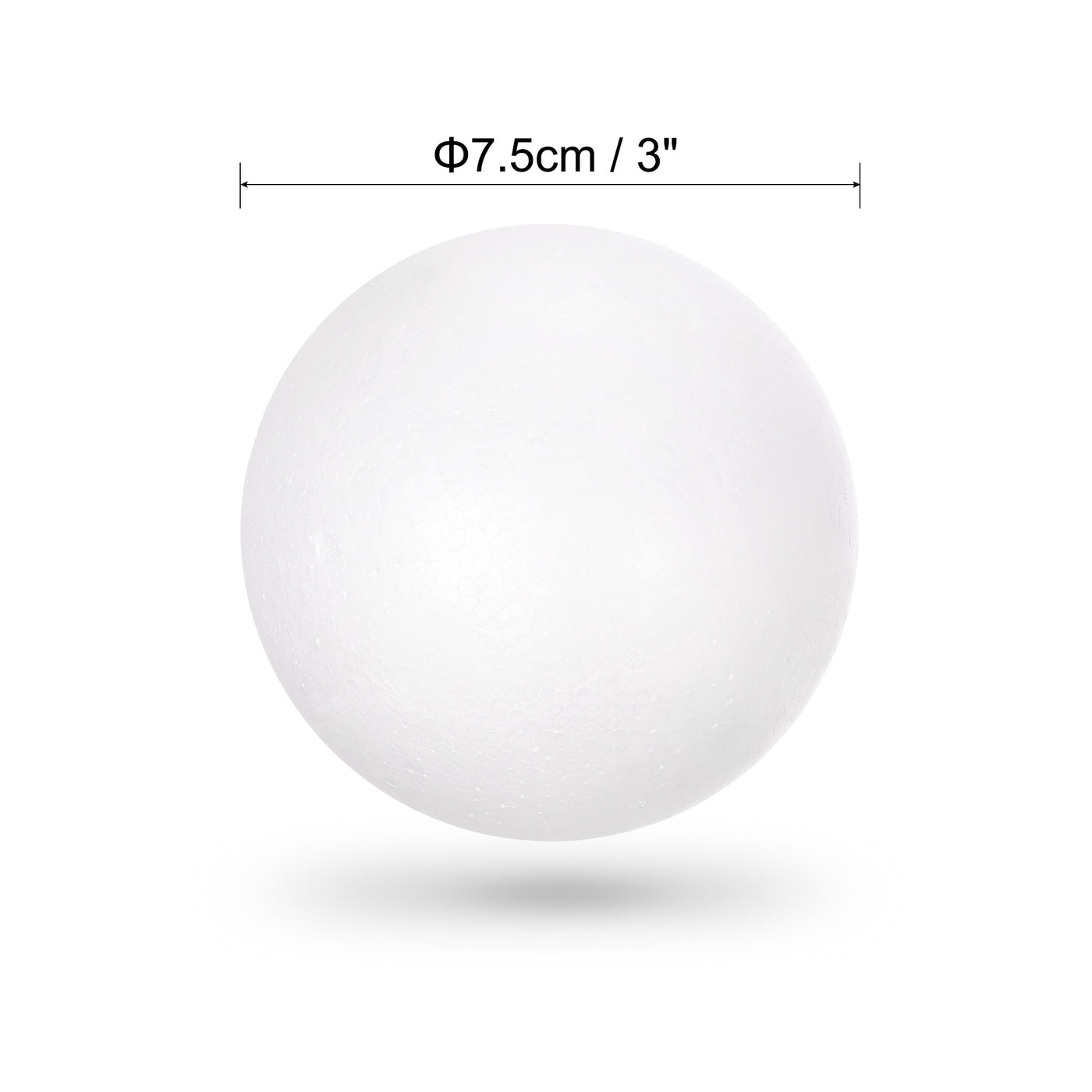 Uxcell Uxcell 6Pcs 3" White Polystyrene Foam Solid Balls for Crafts and Party Decorations