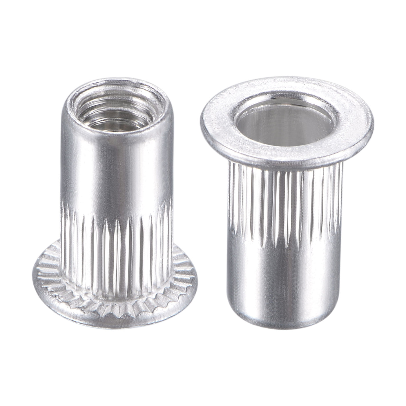 Uxcell Rivet Nuts, Knurled Flat Head Threaded Insert Nut | Harfington