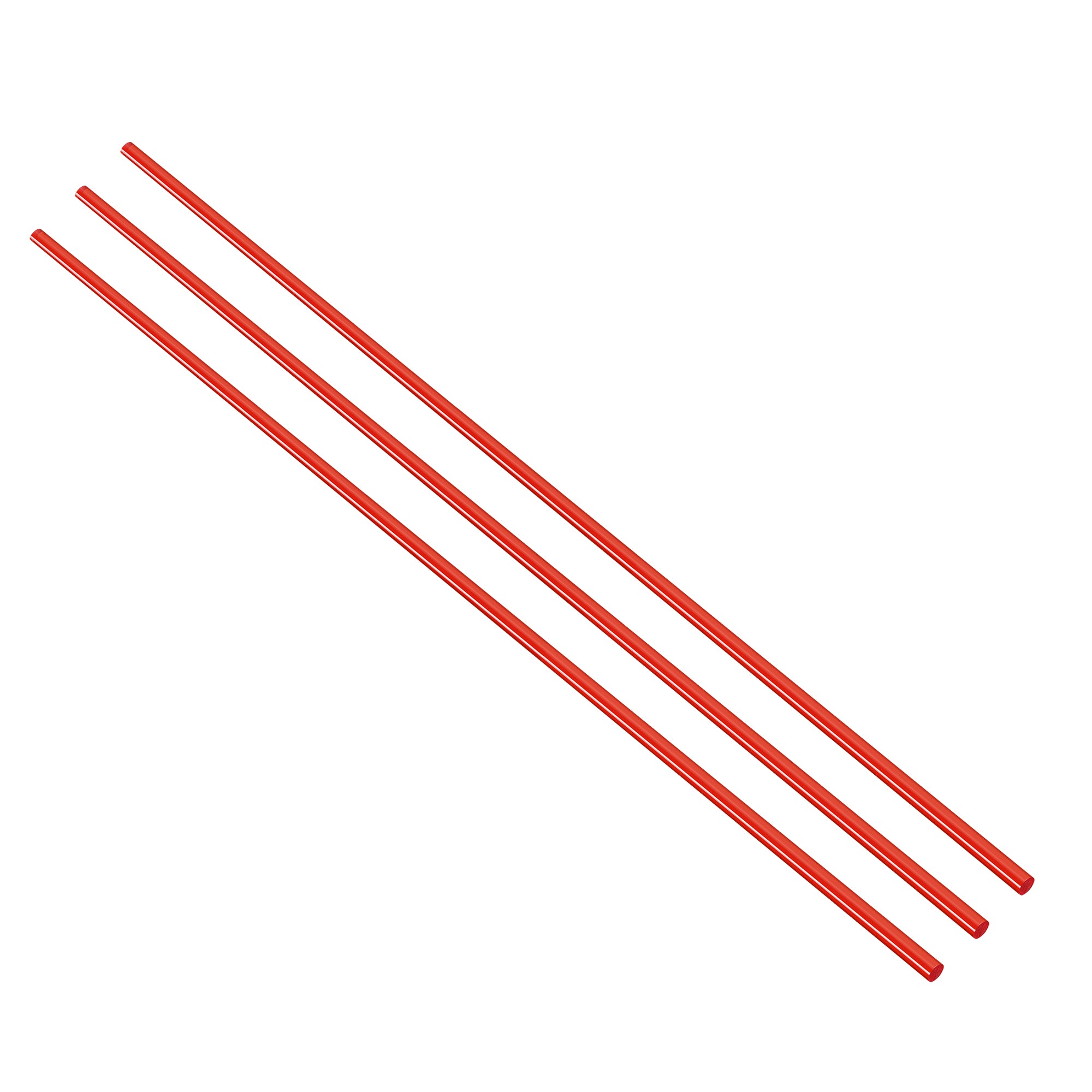 Acrylic Round Rod, Red,1/4
