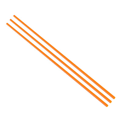 uxcell Uxcell Acrylic Round Rod, Orange,1/4" Diameter 18-1/8" Length, Solid Plastic PMMA Bar Stick 3pcs