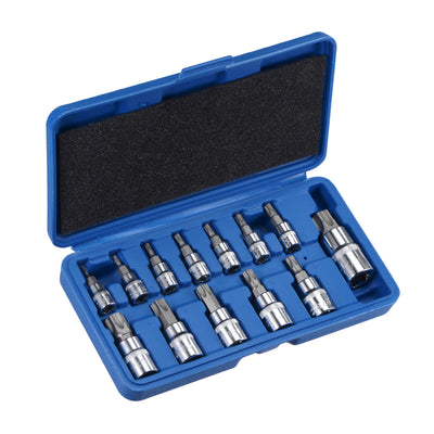 uxcell Uxcell T8 - T70 Torx Bit Socket Set, CR-V Bits & Sockets (For Hand Use Only) 13-Piece