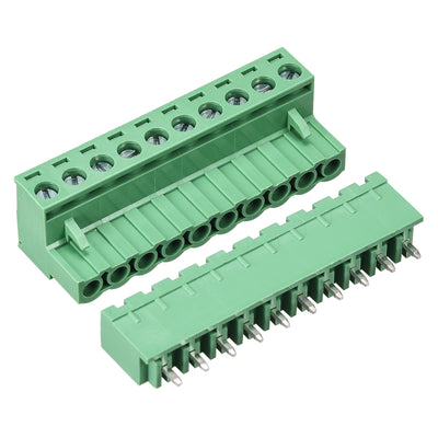 Harfington Uxcell 10 Pin 5.08mm Pitch Male Female PCB Screw Terminal Block 5 Sets