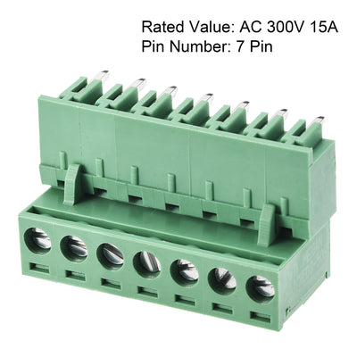 Harfington Uxcell 7-Pin 5.08mm Pitch Right Angle PCB Screw Terminal Block Connector 5 Sets