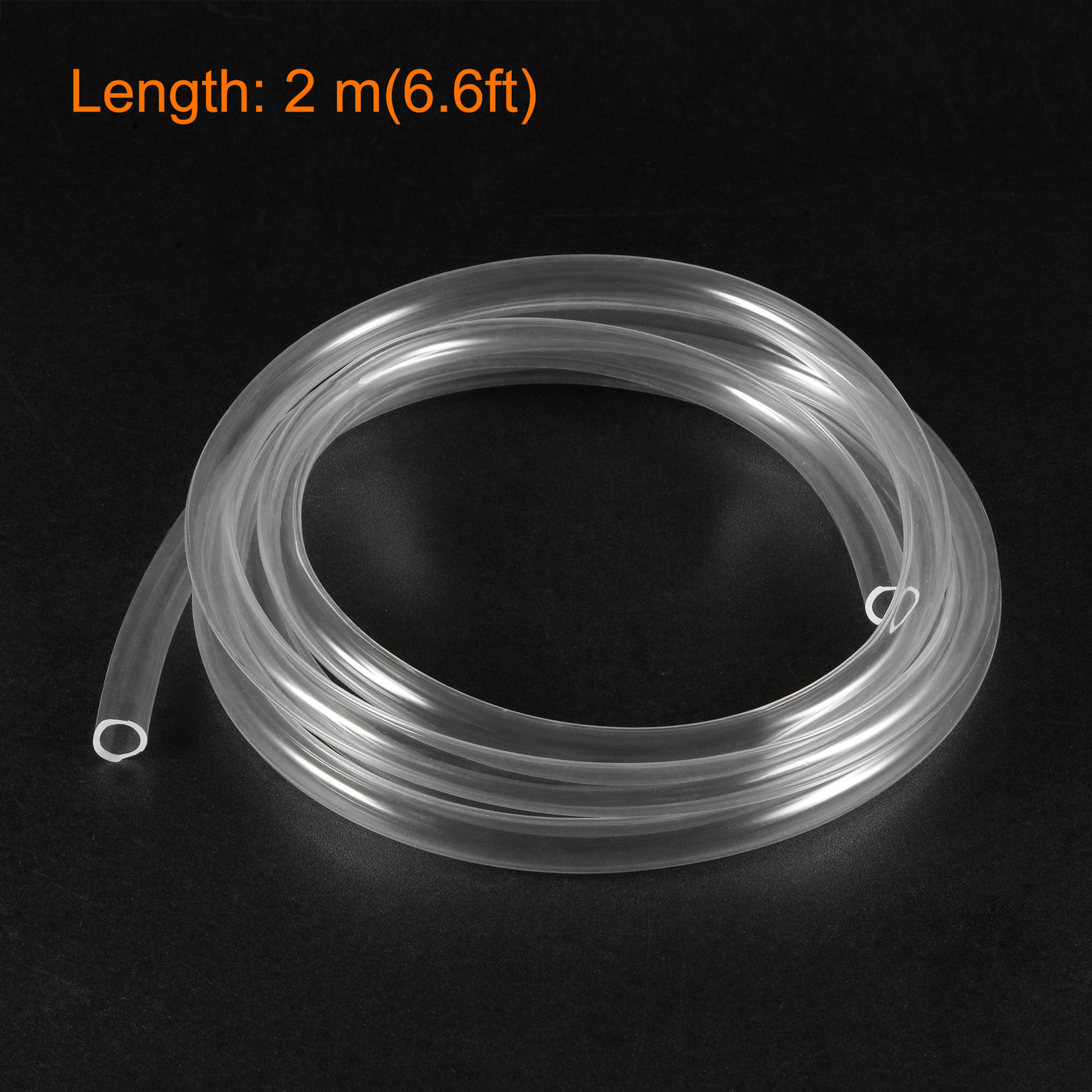 Uxcell Uxcell PVC Clear Vinyl Tubing, 12mm(1/2") ID 16mm(5/8") OD 6.6ft Plastic Pipe Air Water Hose with Clamps