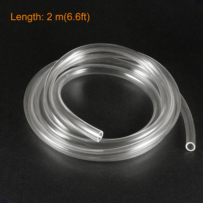 Harfington Uxcell PVC Clear Vinyl Tubing, 12mm(1/2") ID 16mm(5/8") OD 6.6ft Plastic Pipe Air Water Hose with Clamps