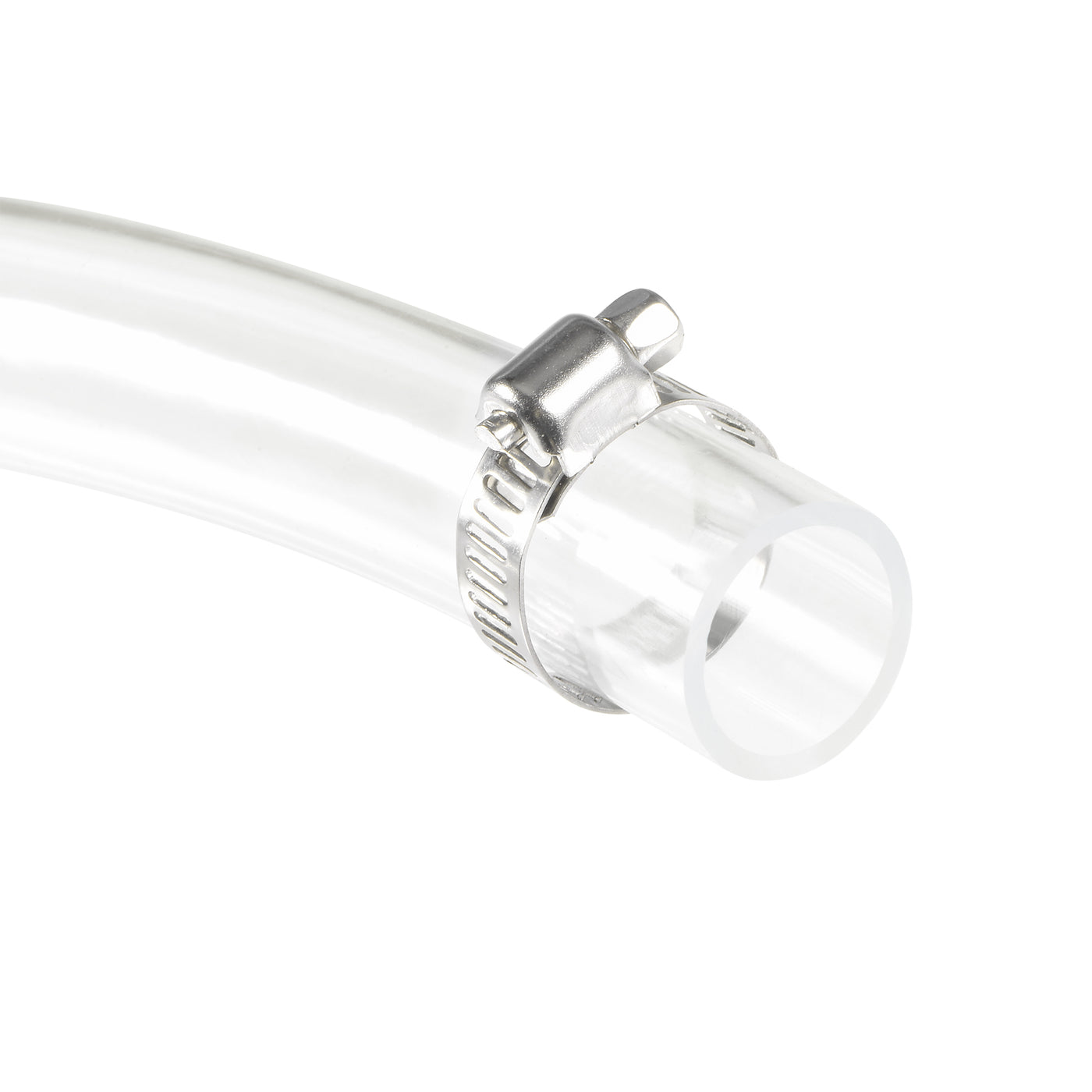 Uxcell Uxcell PVC Clear Vinyl Tubing, 12mm(1/2") ID 16mm(5/8") OD 6.6ft Plastic Pipe Air Water Hose with Clamps