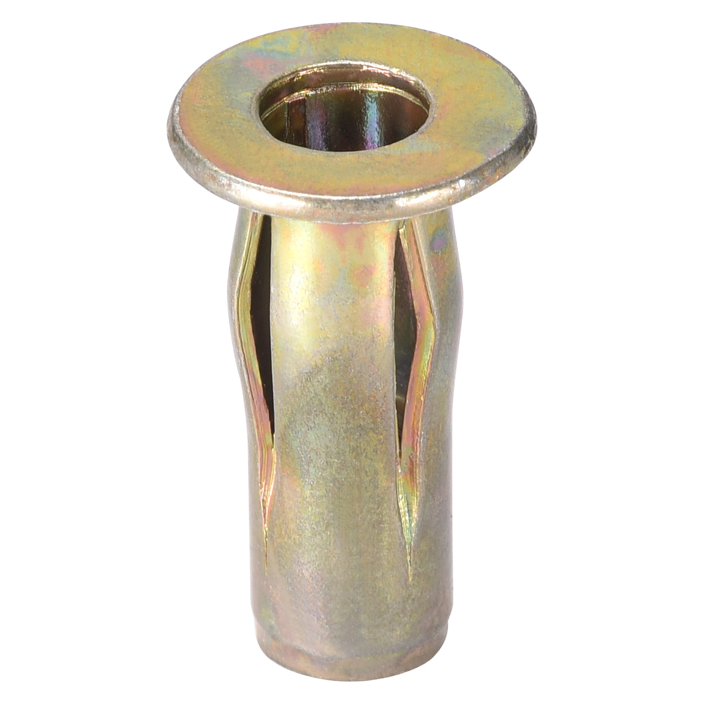 Uxcell Multi-Grip Rivet-Nut, Pre-Bulbed Shank Carbon Steel Color-Zinc ...