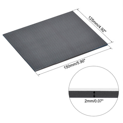 Harfington Uxcell Carbon Fiber Plate Panel Sheets 300mm x 200mm x 0.6mm (Plain Glossy)