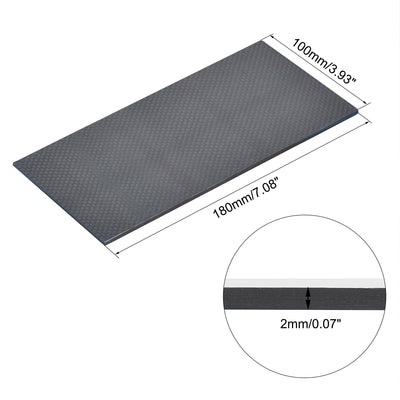 Harfington Uxcell Carbon Fiber Plate Panel Sheets 300mm x 200mm x 0.6mm (Plain Glossy)