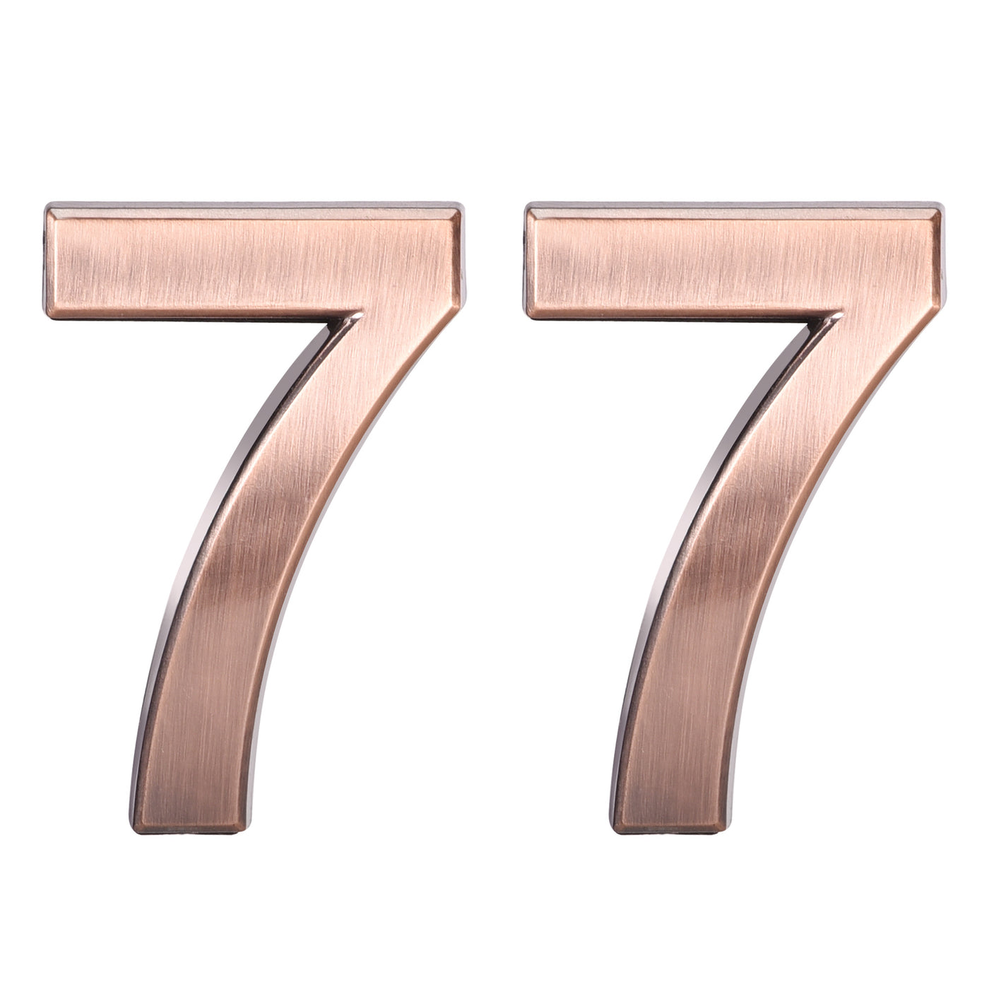 Uxcell Uxcell Self Adhesive House Number, 3.94 Inch ABS Plastic Number 1 for House Hotel Mailbox Address Sign Bronze Brushed 2 Pcs