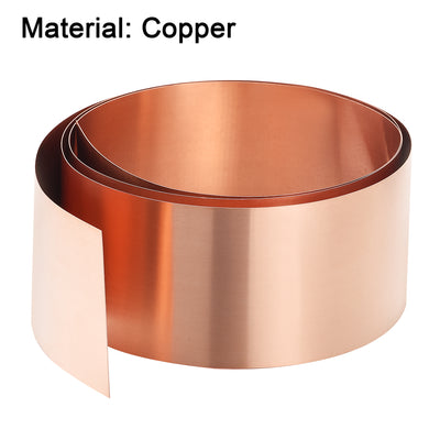 Harfington Uxcell Copper Sheet Roll, Metal Foil Plate