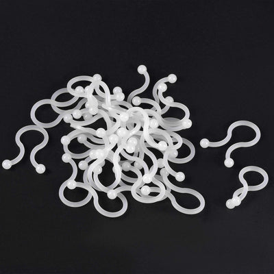 Harfington Uxcell Nylon Reusable Twist Tie Cable Clips White 10mm x 30pcs, 14mm x 20pcs