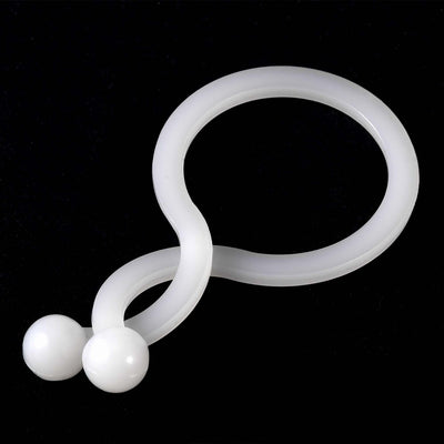 Harfington Uxcell Nylon Reusable Twist Tie Cable Clips White 10mm x 30pcs, 18mm x 20pcs