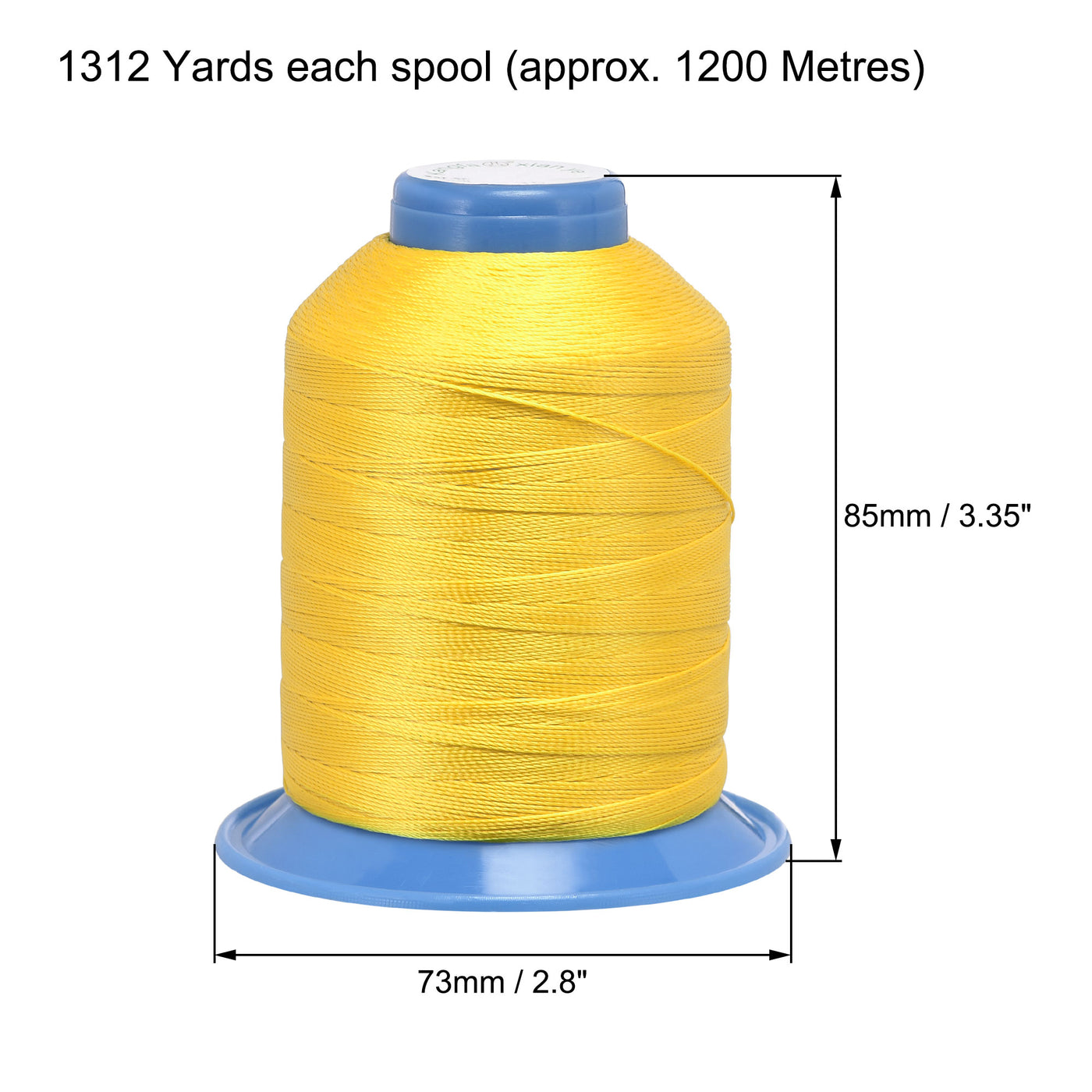 Uxcell Uxcell Bonded Polyester Threads Extra-strong 1312 Yards 210D/0.32mm (Snow, 2pcs)