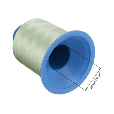 Harfington Uxcell Bonded Polyester Threads Extra-strong 1968 Yards 150D/0.25mm (Lawn Green, 2pcs)