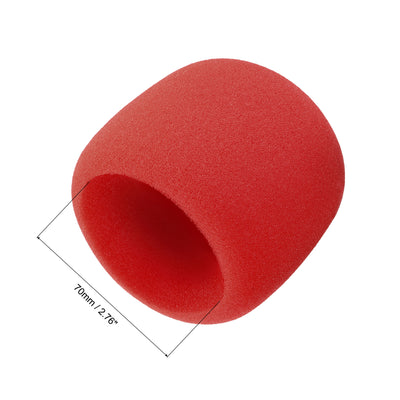 Harfington Uxcell 1Pcs Foam Microphone Cover Ball Thicken for Blue ,  Condenser Mic Red