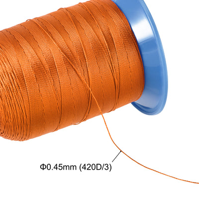 Harfington Uxcell Bonded Polyester Thread Extra-strong 610 Yards 420D/0.45mm (White)