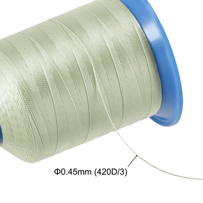 Harfington Uxcell Bonded Polyester Thread Extra-strong 610 Yards 420D/0.45mm (White)