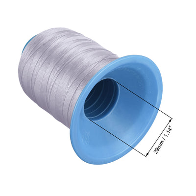 Harfington Uxcell Bonded Polyester Thread Extra-strong 610 Yards 420D/0.45mm (Steel Blue)