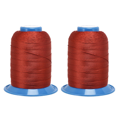 Uxcell Uxcell Bonded Polyester Threads Extra-strong 610 Yards 420D/0.45mm (Vermilion, 2pcs)