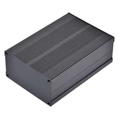 Harfington Uxcell 150mm x 105mm x 55mm Aluminum Electrical Project Case for Audio Amplifier Black