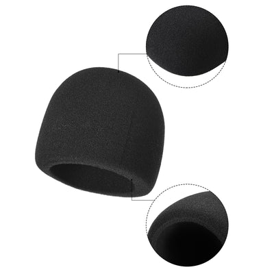 Harfington Uxcell 1Pcs Foam Microphone Cover Thicken Windscreen for Blue Mics Black