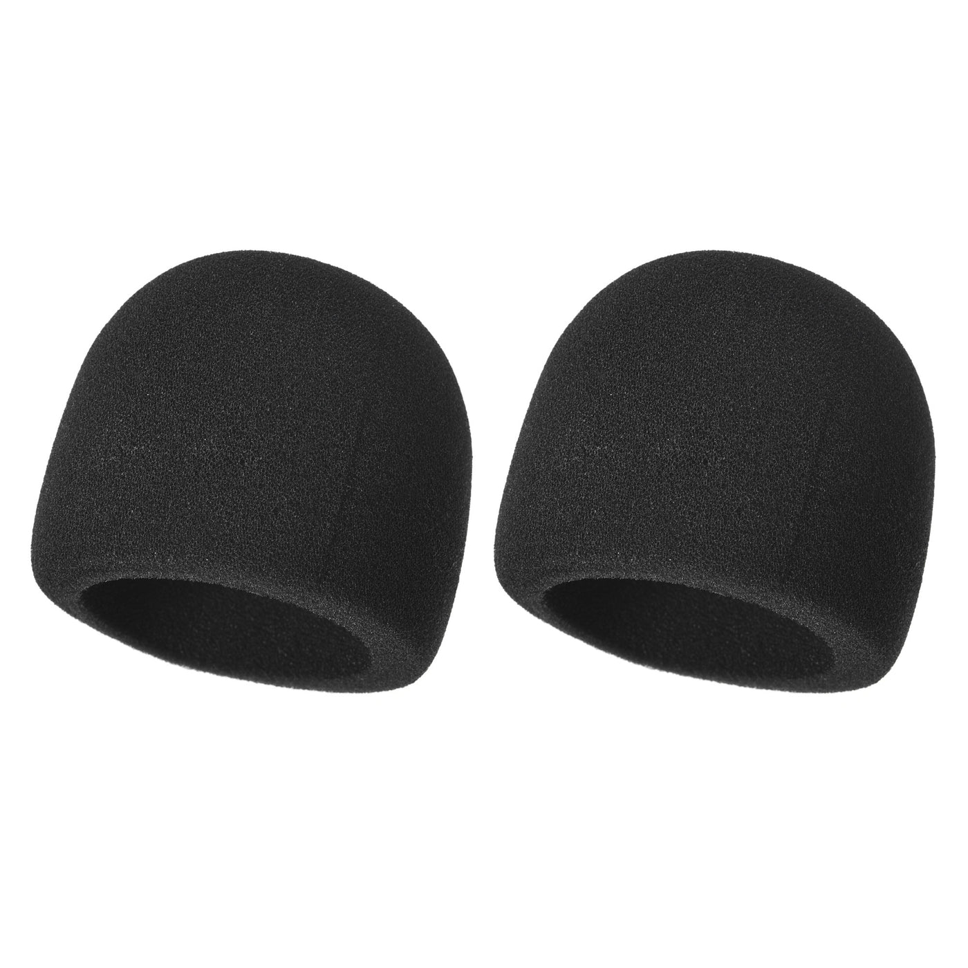 uxcell Uxcell 2Pcs Foam Microphone Cover Thicken Windscreen for Blue   Mics Black