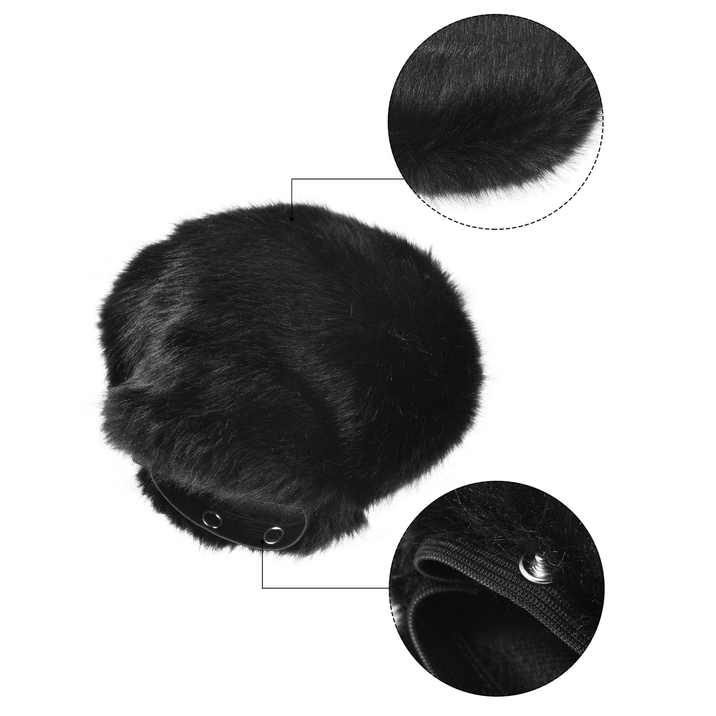 uxcell Uxcell 1Pcs Microphone Furry Windscreen  Wind Cover for  Mics
