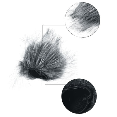 Harfington Uxcell 1Pcs Microphone Furry Windscreen  Cover for   Mics White and Black