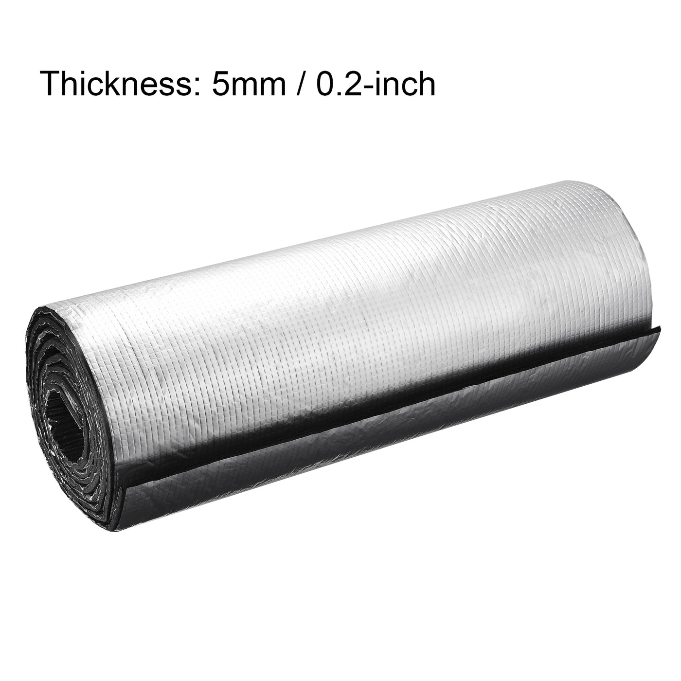 uxcell Uxcell Insulation Sheet Self-Adhesive Embossed Aluminum Foil Waterproof Heat Resistant Thermal Barrier for Roof Wall Duct Pipe Rubber Foam