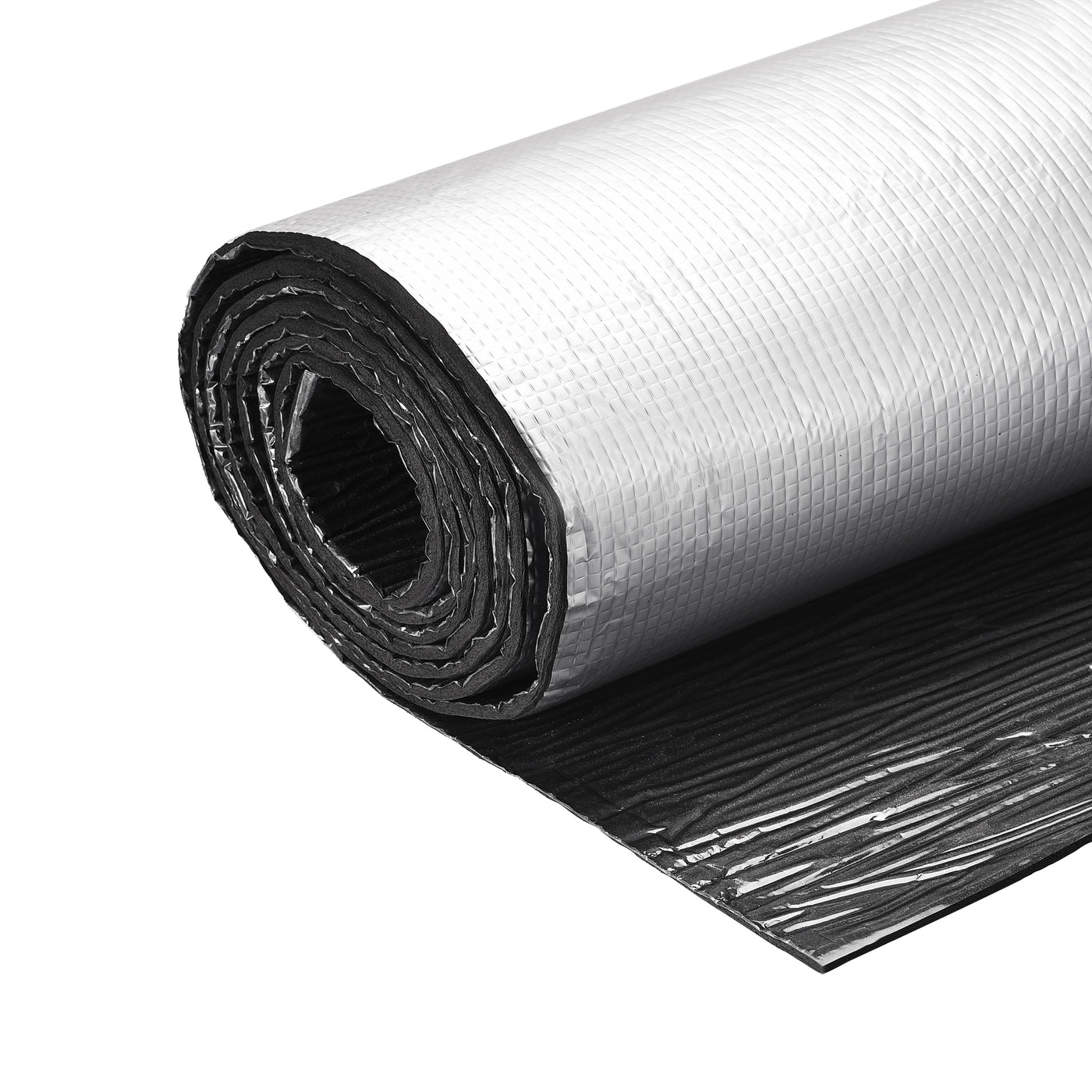 uxcell Uxcell Insulation Sheet Self-Adhesive Embossed Aluminum Foil Waterproof Heat Resistant Thermal Barrier for Roof Wall Duct Pipe Rubber Foam