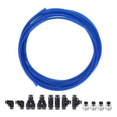 uxcell Uxcell Pneumatic 4mm OD 2.5mm ID Polyurethane PU Air Hose Tubing Kit 5 Meters Blue