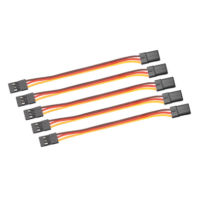 Harfington Uxcell 5pcs 3-Pin Servo Extension Cable Cord Connectors Lead Wire Male to Male 60-Cores Servo Receiver Wire